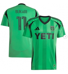 Mens Austin FC Osman Bukari adidas Green 2025 The Heartbeat Kit Replica Player Jersey Mens Austin FC Osman Bukari adidas Green 2025 The Heartbeat Kit Replica Player Jersey