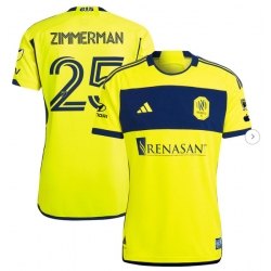 Mens Nashville SC Walker Zimmerman adidas Yellow 2024 The 615 Kit Authentic Player Jersey