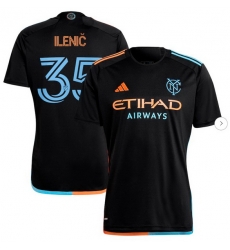 Men's New York City FC Mitja Ilenič adidas Black 2024 24 7 Kit Replica Player Jersey