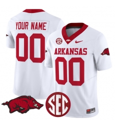 Men Women Youth Arkansas Razorbacks Vapor Limited Custom Jersey All Stitched White Men Women Youth Arkansas Razorbacks Vapor Limited Custom Jersey All Stitched White