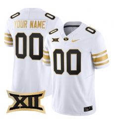 Men Women Youth BYU Cougars 2024 Gold Vapor Limited Custom Jersey All Stitched White Gold Men Women Youth BYU Cougars 2024 Gold Vapor Limited Custom Jersey All Stitched White Gold
