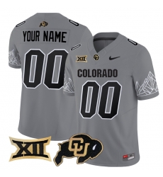 Men Women Youth Colorado Buffaloes Vapor Limited Custom Jersey V3 Big 12 XII Patch All stitched Gray