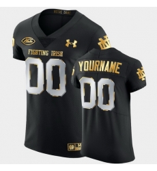 Men Women Youth Toddler Notre Dame Fighting Irish Custom Golden Edition Black Authentic Jersey