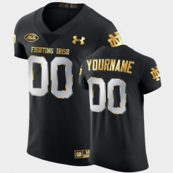 Men Women Youth Toddler Notre Dame Fighting Irish Custom Golden Edition Black Authentic Jersey