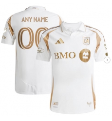 Mens LAFC adidas White 2025 Secondary Authentic Custom Jersey